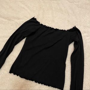 Hollister Lettuce Edge Off-The Shoulder Top